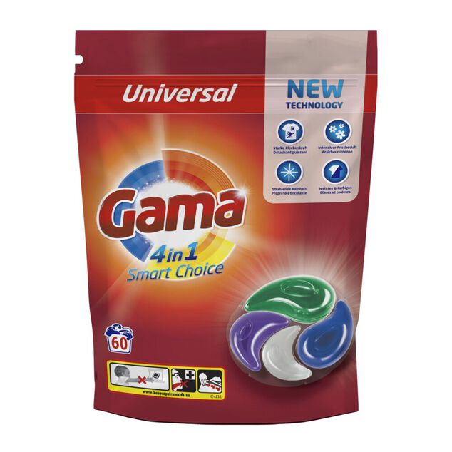 Lessive capsules Gama universel 60 lavages