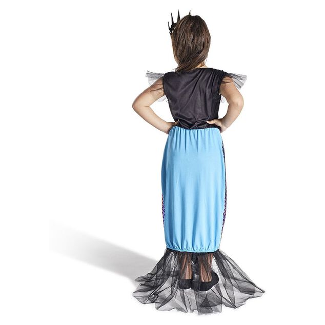 D&eacute;guisement enfant sir&egrave;ne robe et serre-t&ecirc;te noir et violet 11/14ans