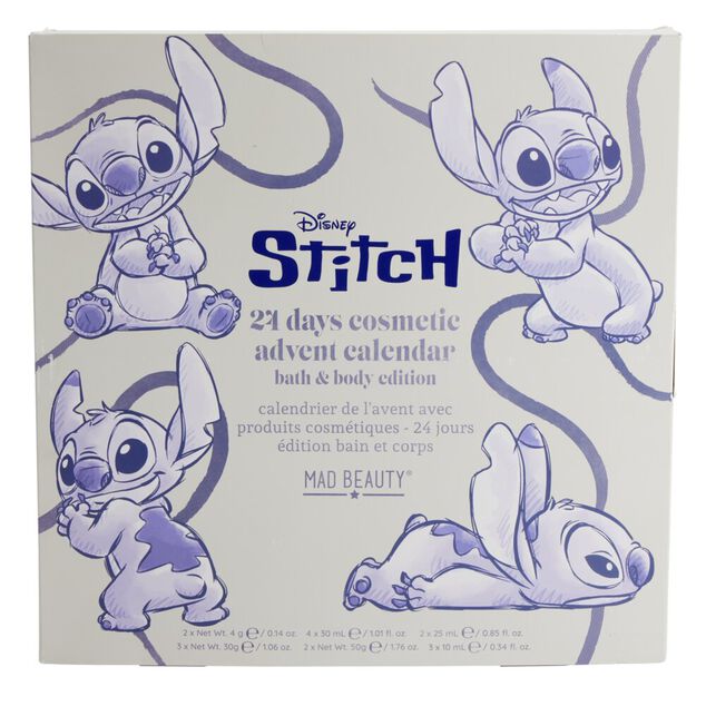 Calendrier de l'avent Disney Stitch produits de beaut&eacute; 24 cases 37x37cm