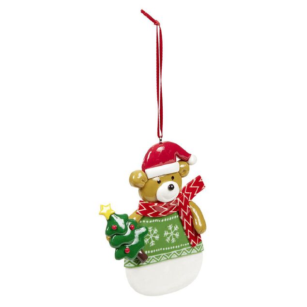 Figurine de No&euml;l &agrave; suspendre r&eacute;sine personnalisable (plusieurs md&egrave;les)