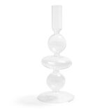 Bougeoir chandelier verre incolore &Oslash;8,7xH21,5cm