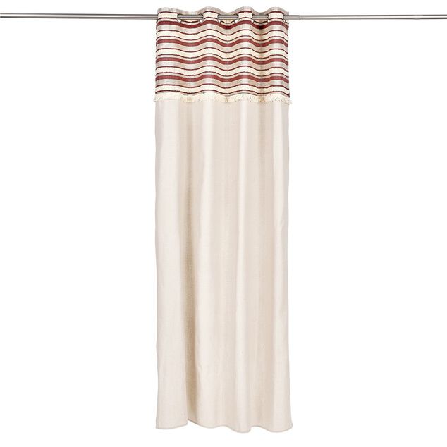 Rideau polycoton 140x240 tuffet&eacute; beige