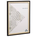 Cadre photo bois naturel et noir 34x44cm pour photo 30x40cm