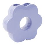 Vase en dolomite forme fleur 20xH18cm (2 mod&egrave;les bleu ou rose)