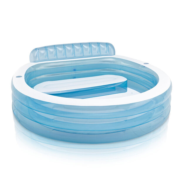 Piscinette gonflable enfant Intex banc int&eacute;gr&eacute; 216x224xH76cm