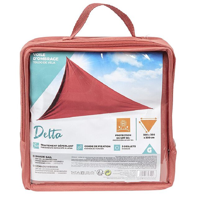 Voile d'ombrage triangle DELTA terracotta