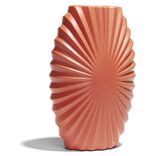 Vase plastique effet origami 9x5xH27cm - 4 coloris