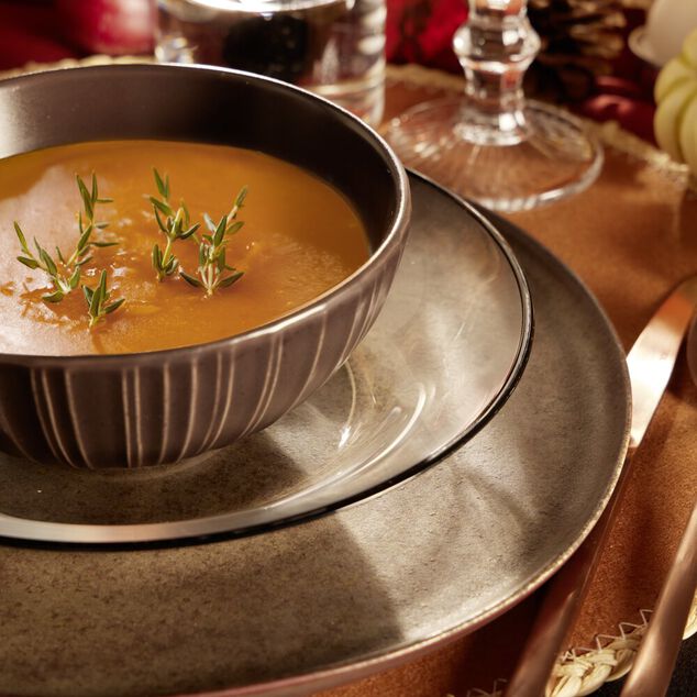 Assiette plate Istanbul en faïence brun Ø28cm