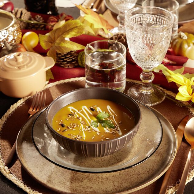 Assiette plate Istanbul en faïence brun Ø28cm