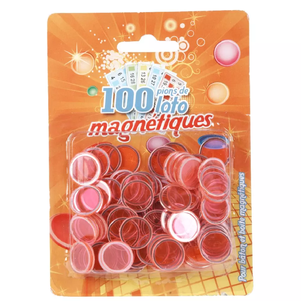 100 jetons de loto ronds