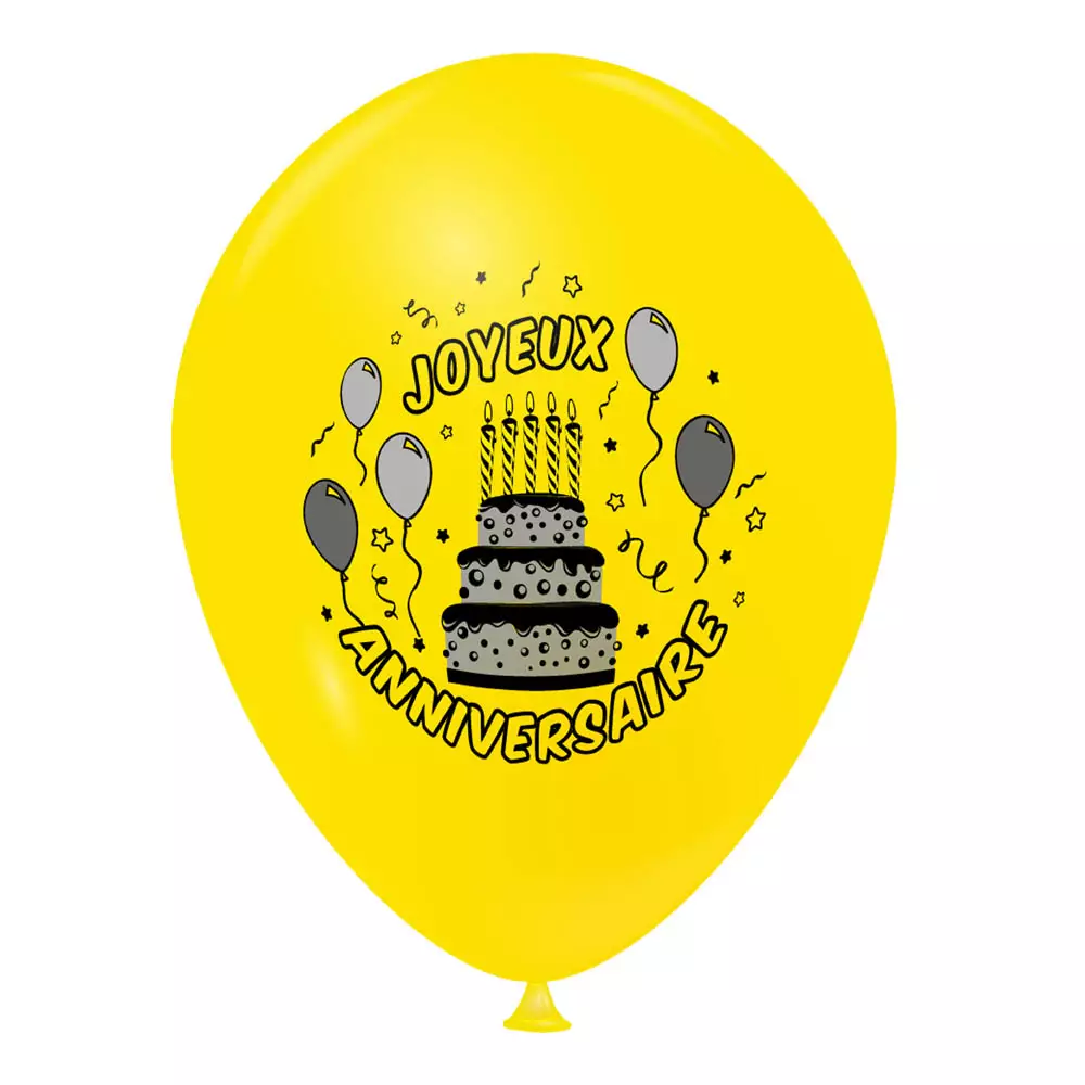 Ballon De Baudruche Anniversaire X10 Gifi