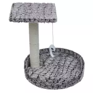 Arbre à chat vip avec dôme griffoir escalier jouet 107cm (gris)
