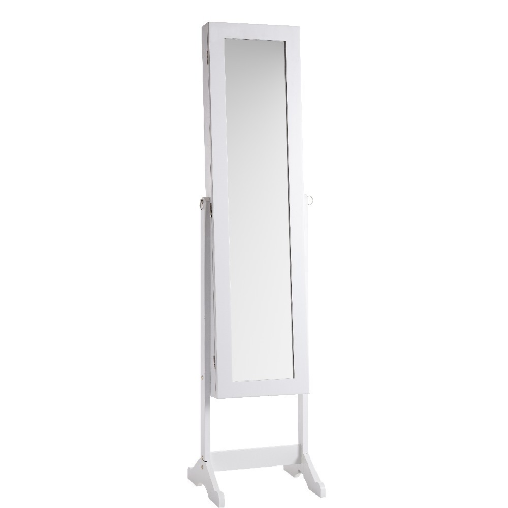 Miroir Psyché Porte Bijoux Blanc