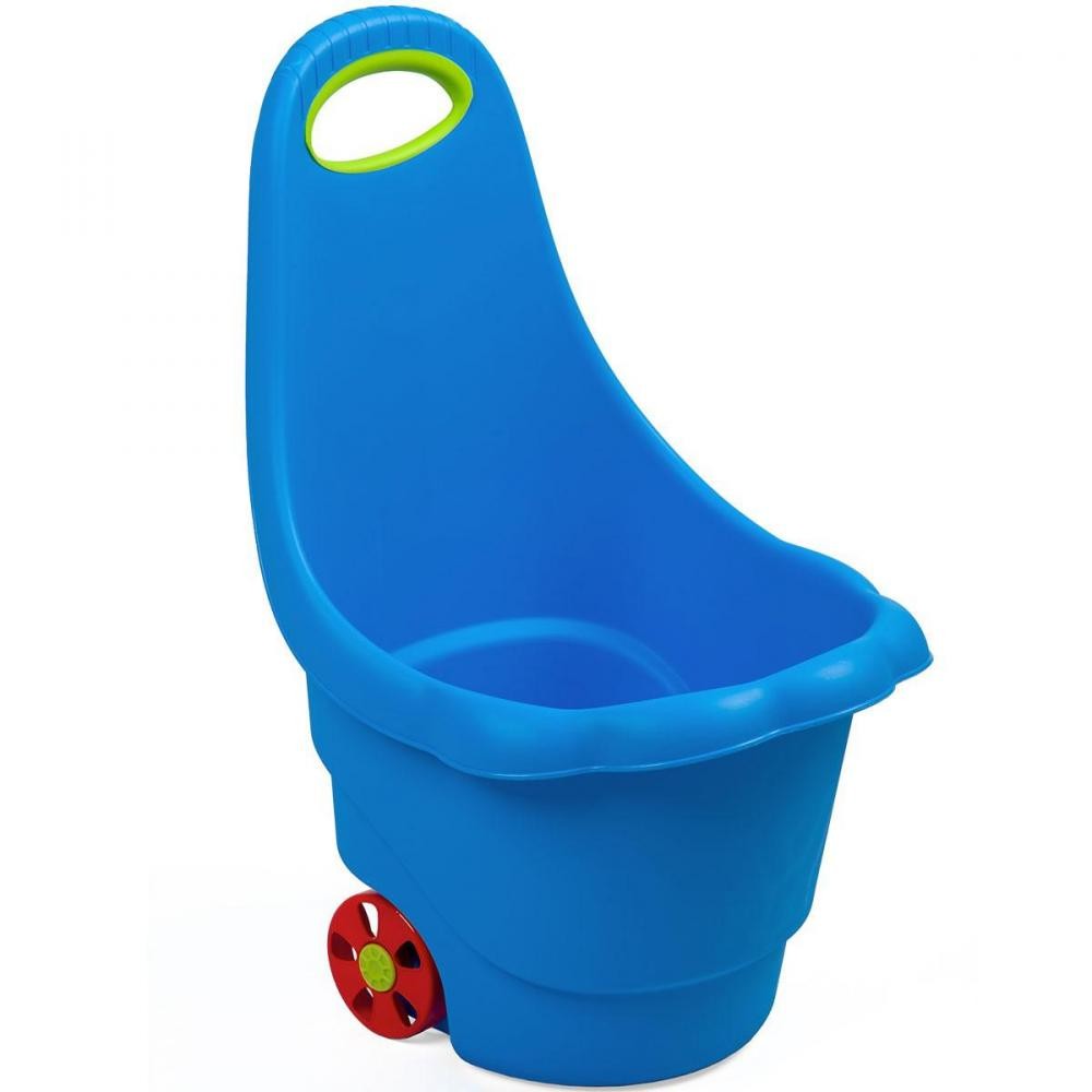DAISY Chariot panier de rangement jouets avec poignée & roues Bleu - Mobilier jardin enfant ...