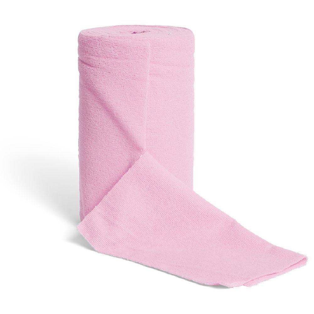 Lot De 4 Rouleaux Chiffons Microfibre - 25x25 Cm Rose/gris - Pour Cuisine, Voiture, Nettoyage - 2