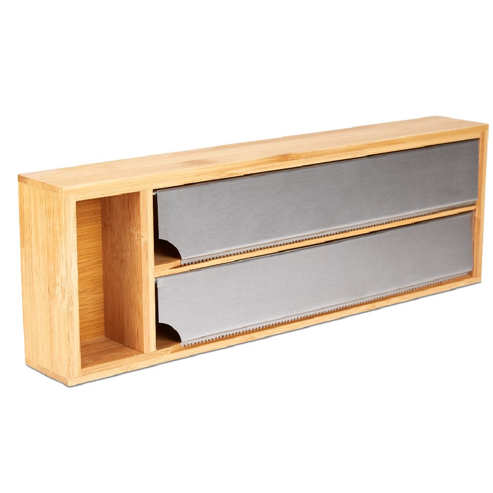 Dérouleur double en bambou avec porteépice x1 GIFI