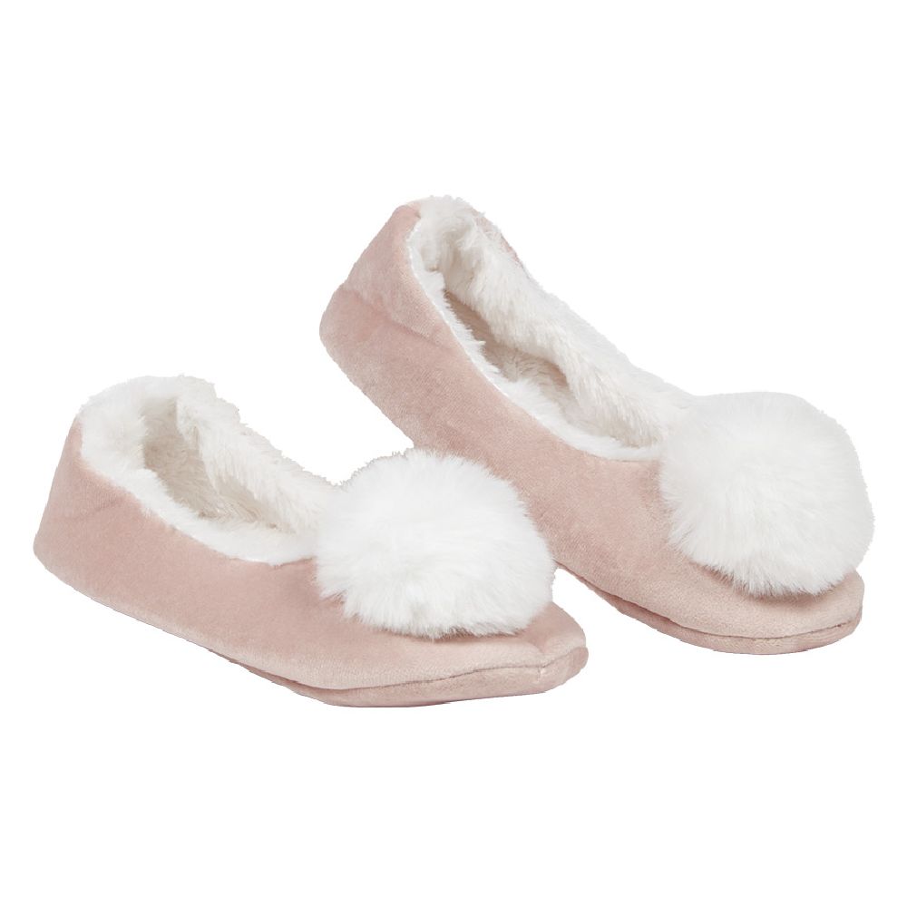 Chaussons Ballerines Femme Doublure Sherpa - Pantoufles Chaudes Antidérapantes Hiver
