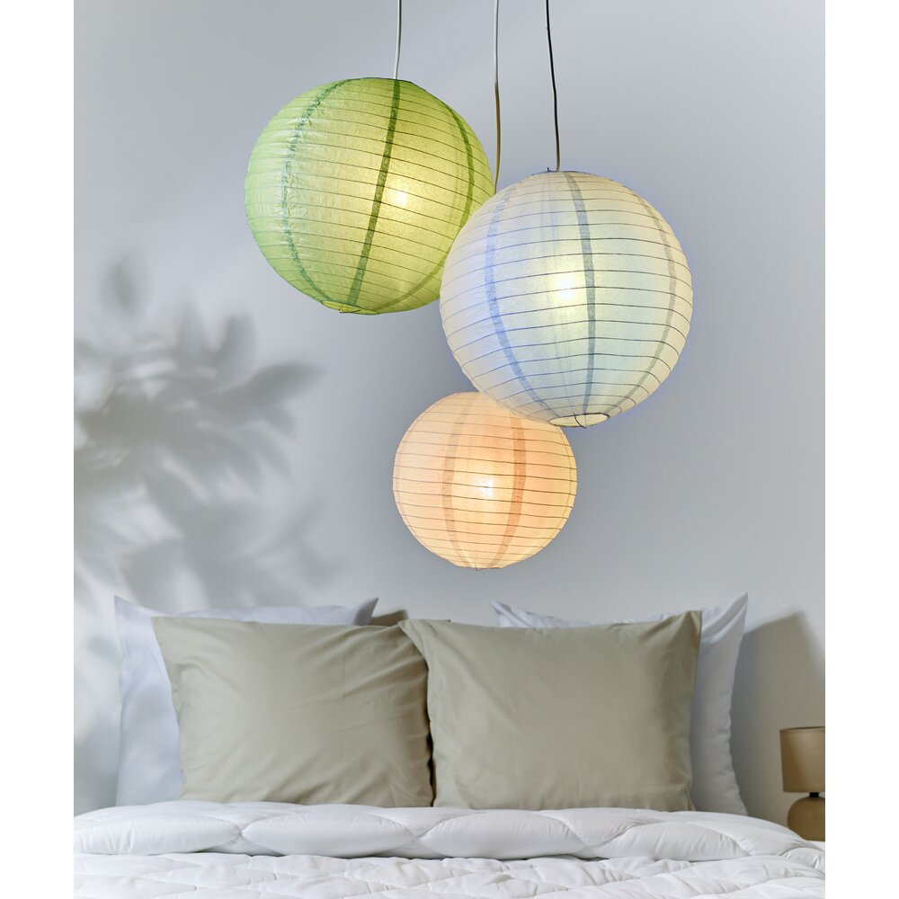 Suspension Boule Japonaise Diamètre 35 Cm Vert D'eau - Achat / Vente