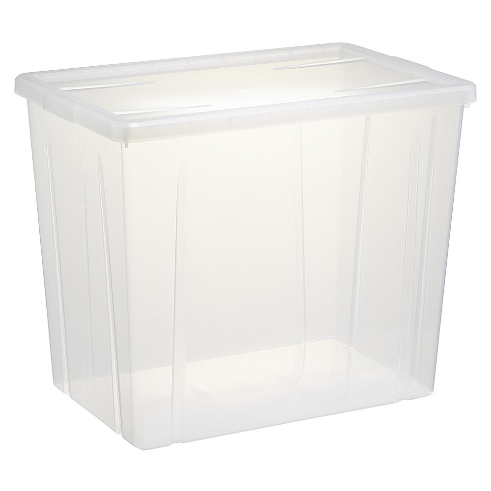 Superio Boîte De Rangement Transparente Avec Couvercle, Bac De Rangement En Plastique Pour Organisation, Caisse Empilable, Sans BPA, Non Toxique, Sans Odeur, Organiseurs (poubelle Avec Couvercles à