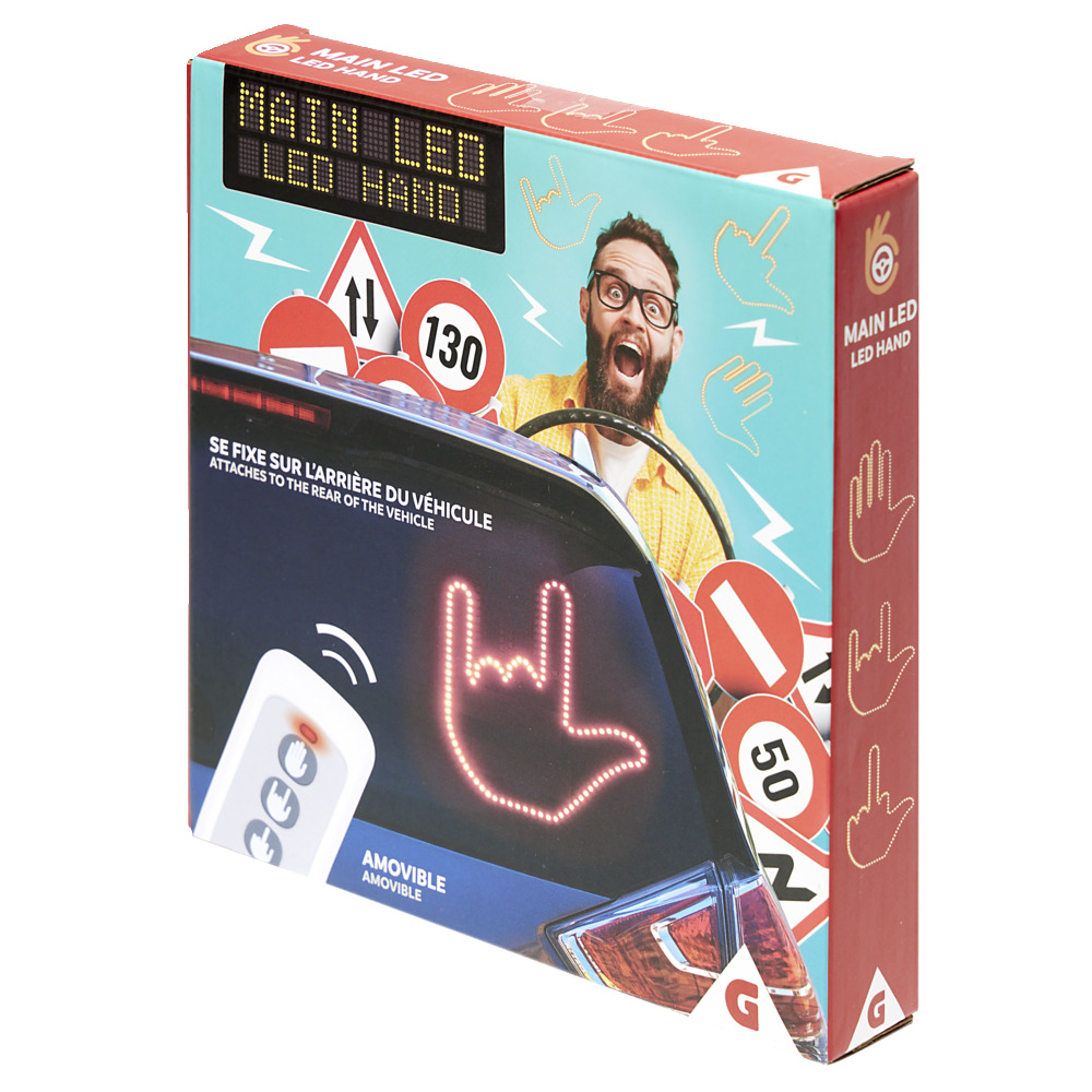 D?�coration lumineuse pour arri?�re voiture main LED 3 positions | GIFI