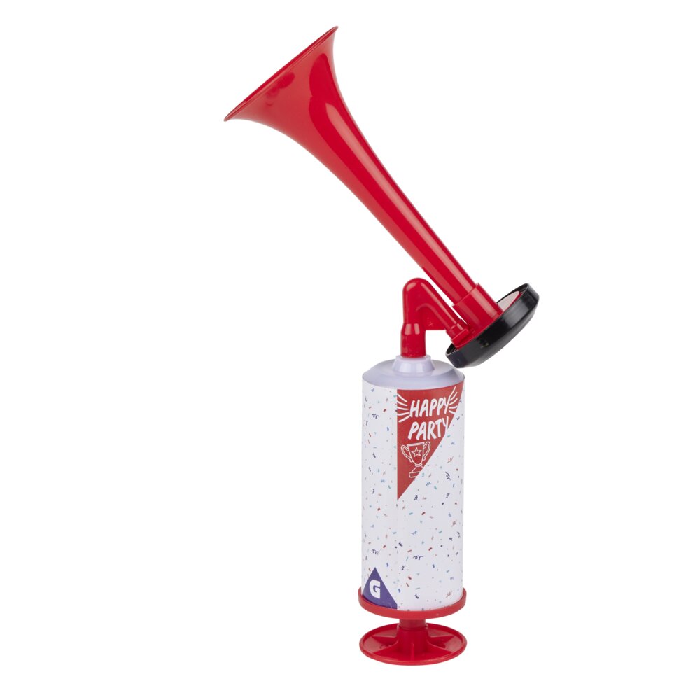 Lot De 2 Cornes De Brume à Pompe – PP, Rouge, 19x7.6cm, Son Puissant, Léger, Pour Stades Et Événements Sportifs