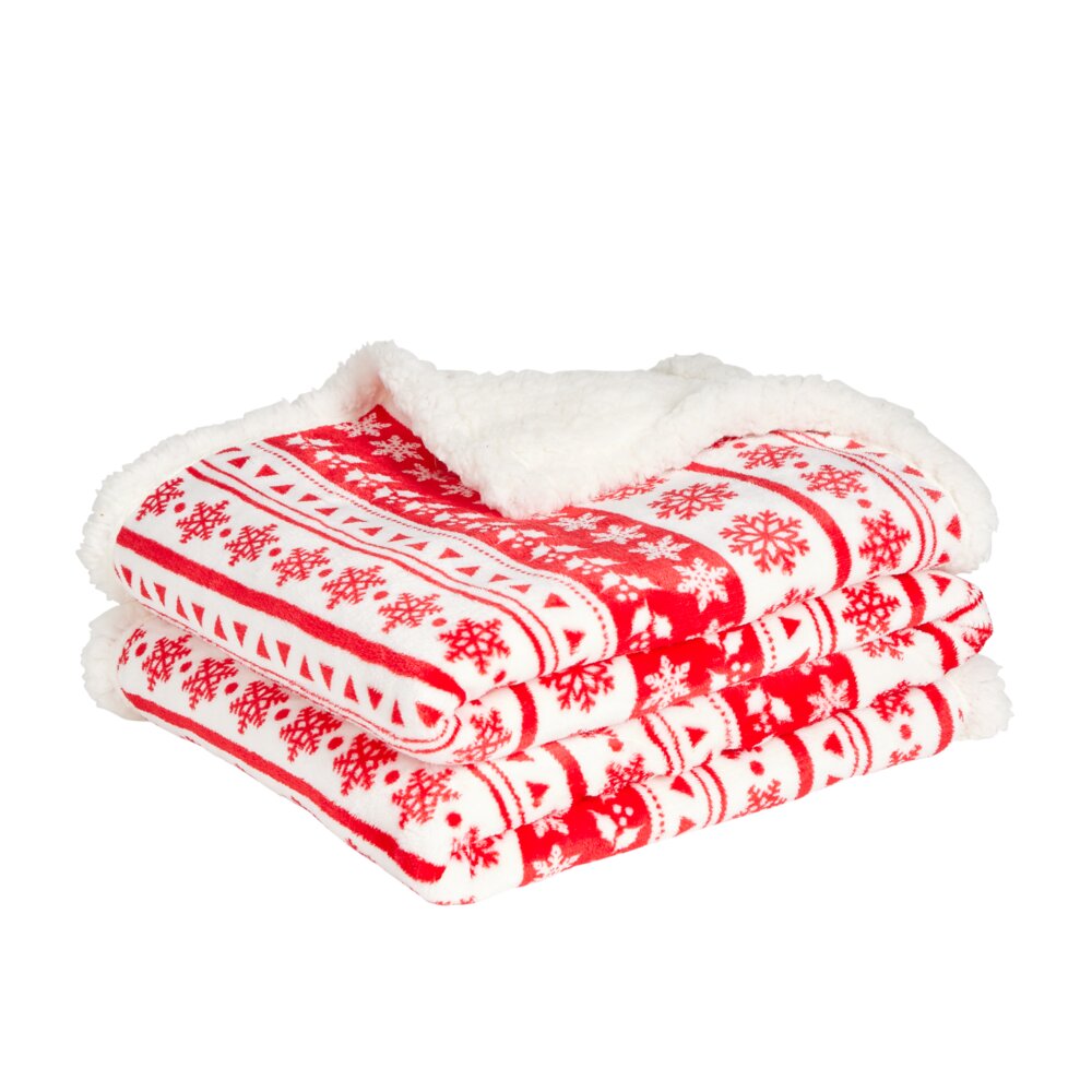 Poterie Grange Oreiller SHAM Plaid Noël Fête Fête Rouge ... - eBay