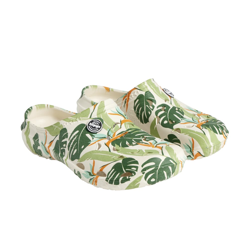 Sabots Hipps femme plastique motif tropical 36/37 GIFI