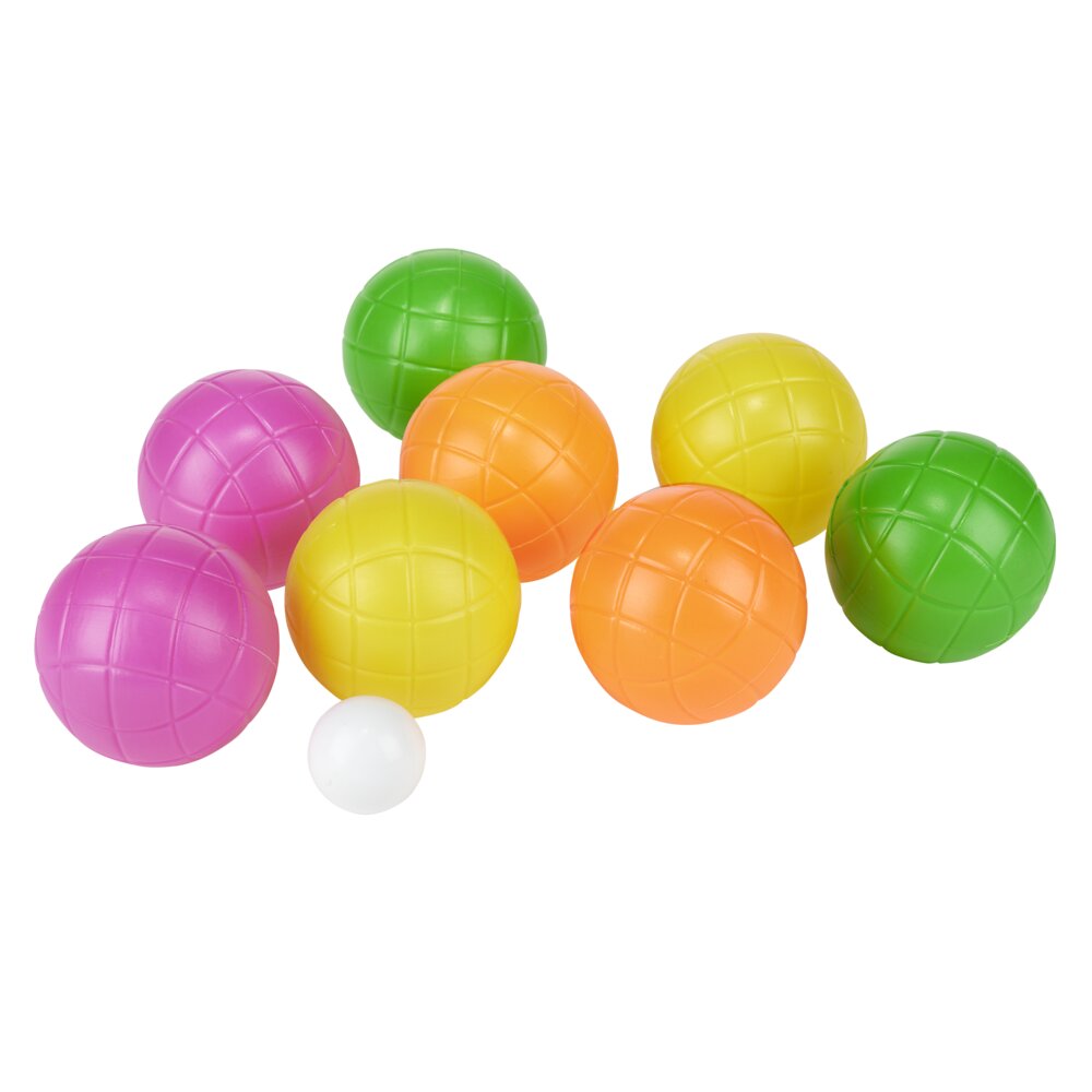Jeu De 8 Boules De Pétanque En Plastique Vintage – Marque MOB – Enfant (8-11 Ans)