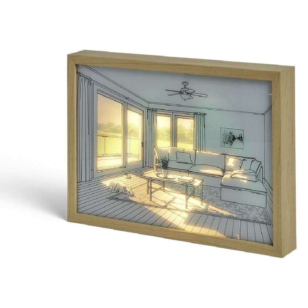 Tableau Lumineux LED 35x26 Cm - Ardoise Effaçable Avec Stylet 7 Couleurs Et 4 Modes D'éclairage - Idéal Dessin, Décoration Ou Veilleuse