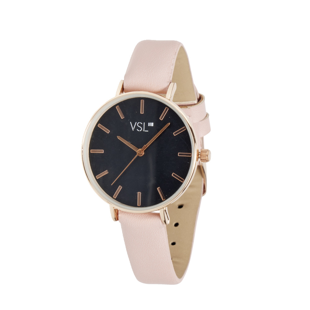 Montre femme cadran rond bracelet simili rose GIFI