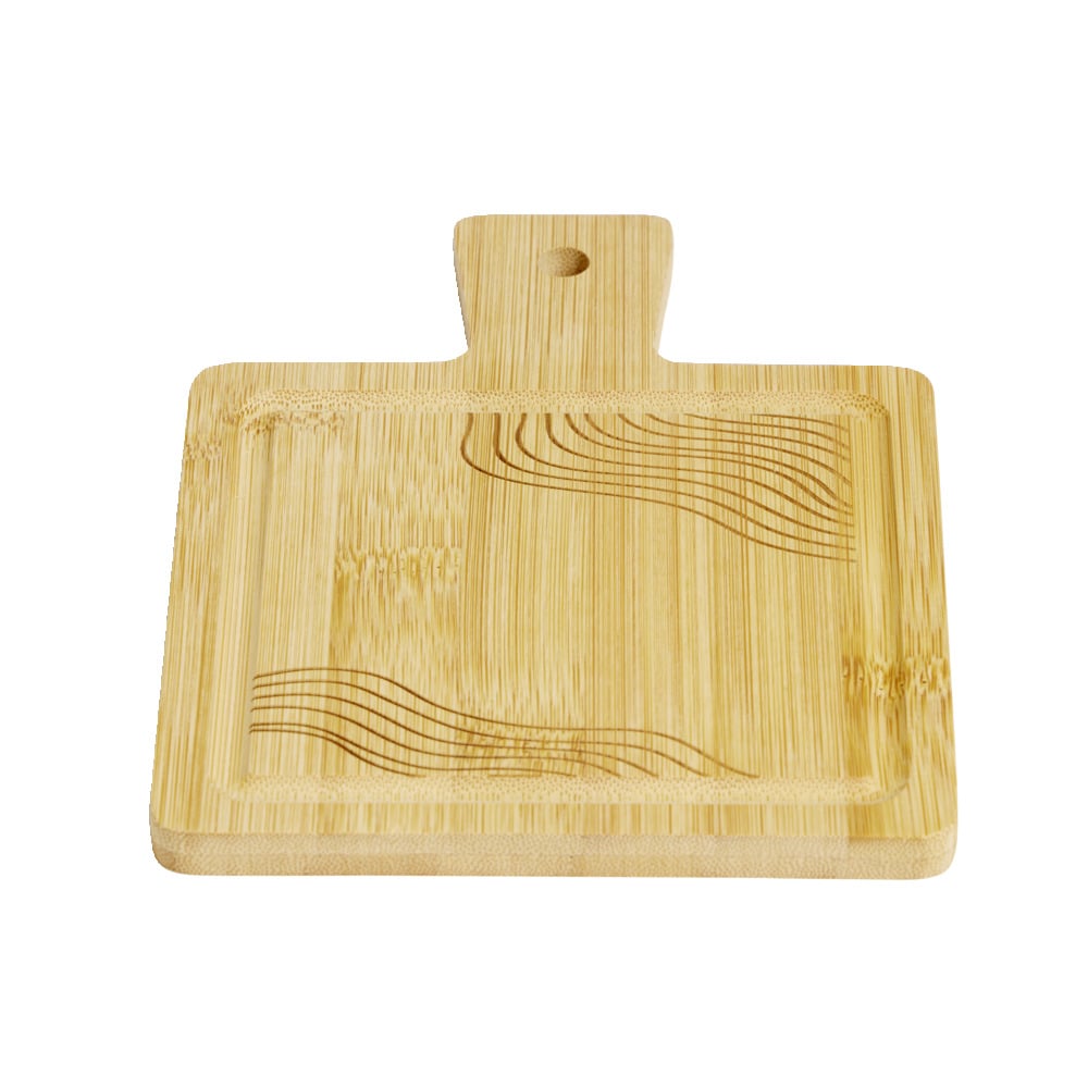 Planche à Découper En Bambou 59.5x15.5cm - Avec Rigole Récupératrice De Jus Et Poignées - Écologique Et Robuste