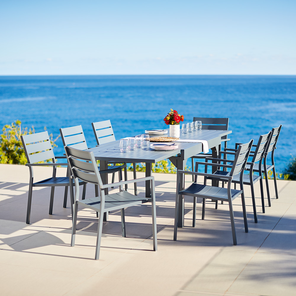 Table à lattes rectangulaire extensible Glasgow 4/8 personnes GIFI