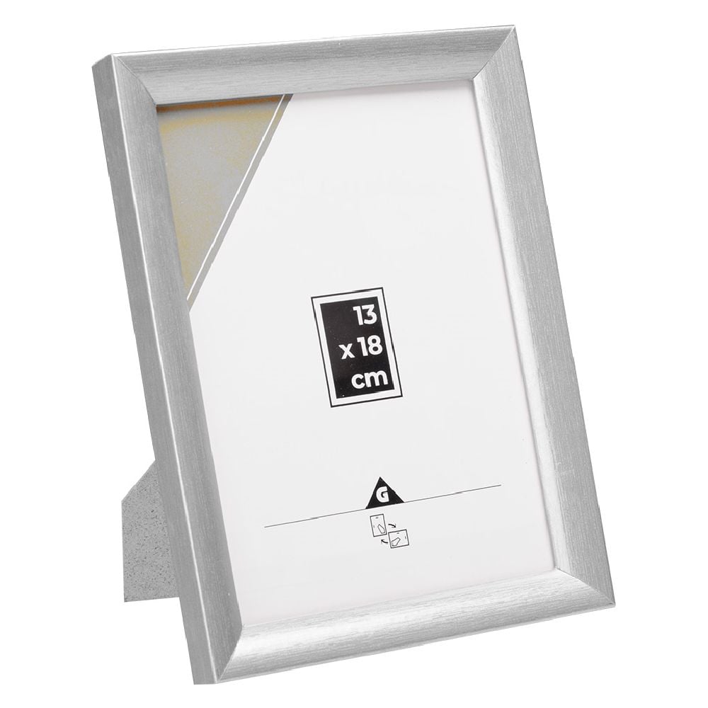 Cadre photo plastique argenté 16x21cm pour photo 13x18cm | GIFI