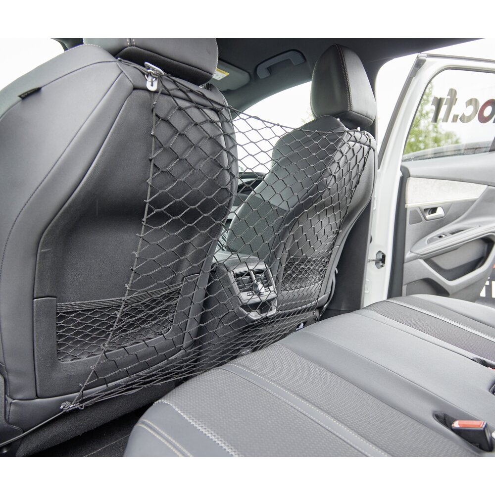 Filet De Sécurité Réglable Pour Chien Voiture - Barrière Coffre Auto, Protection Animaux, Installation Facile (Noir)