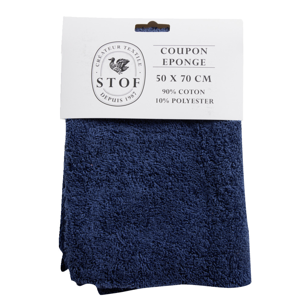 TISSU BOUCLETTE BLEU MARINE - My Little Coupon