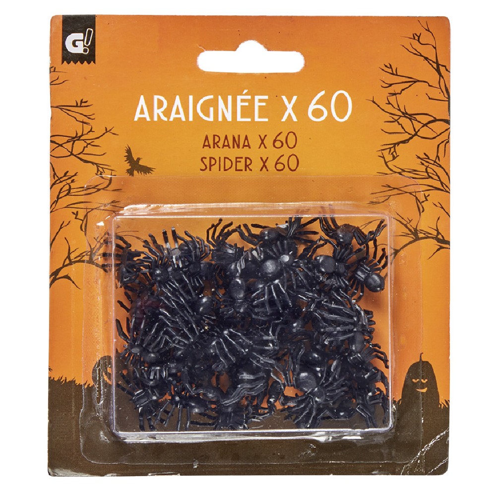 Halloween : 100 Mini Araignées En Plastique Noir – Déco Effrayante Pour Fête Et Farces