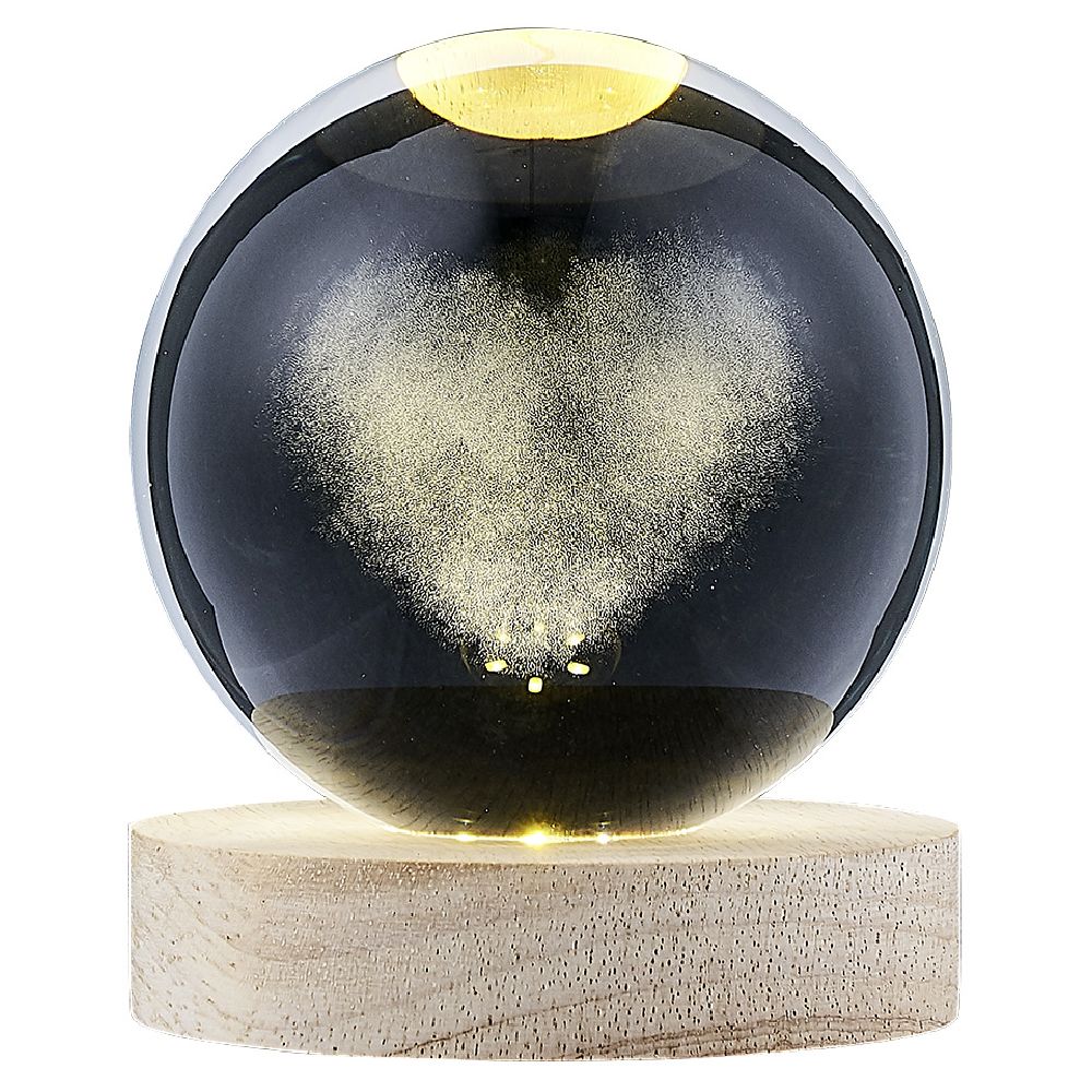 Boule De Cristal Gravée Laser 3D - 6 Cm - Cheval Cristal Avec Support - Cadeau Décoration Ou Collection