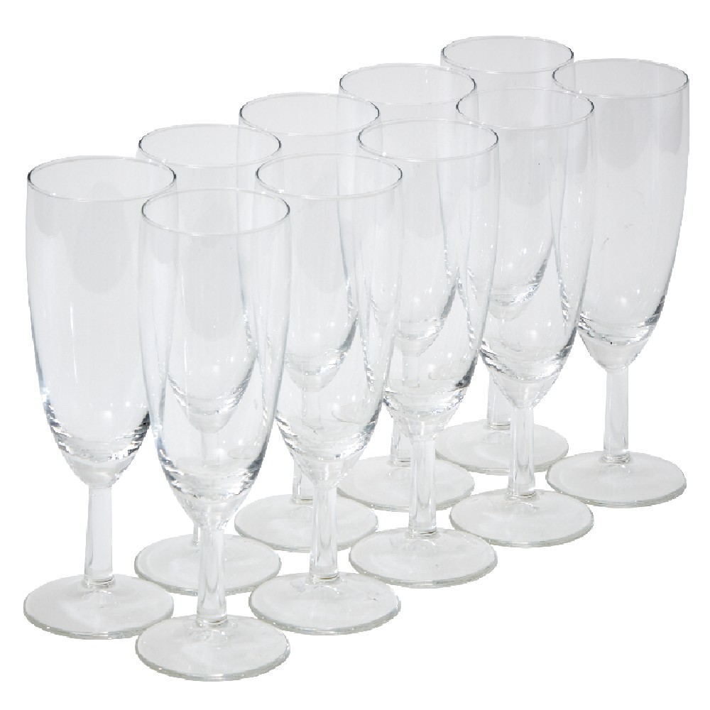 Flûte à champagne en verre 15cl x10 GIFI