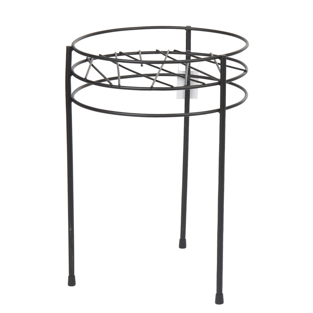 Support à Roulettes Pour Pots De Fleurs - Plateau Rond Blanc 32x32 Cm, Mobile, Pour Intérieur/extérieur