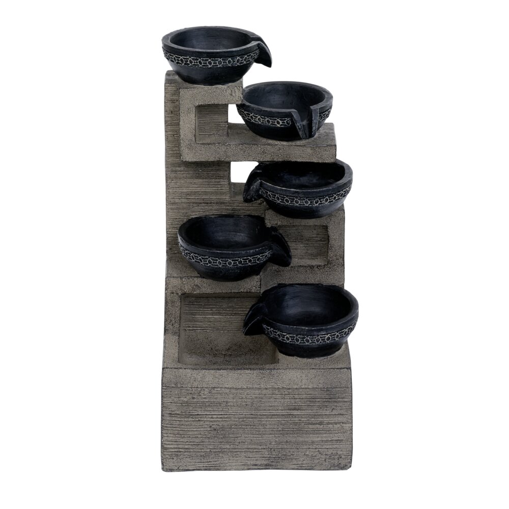Fontaine à Vin Lumineuse 3 Niveaux Avec 5 Gobelets – Jusqu'à 3,8 L, Base LED Pour Fêtes Et Jardin - 4