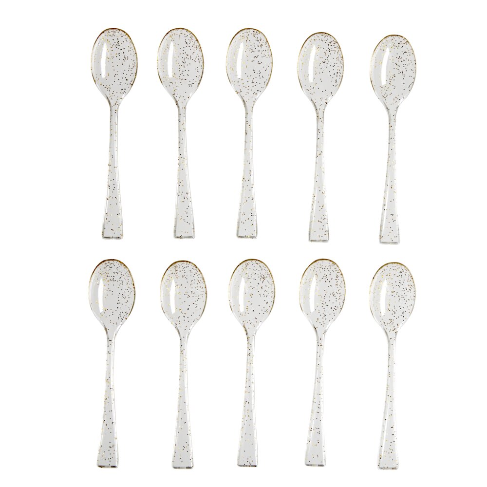 100 Cuillères En Plastique Transparentes Réutilisables - Mini Cuillères à Dessert Idéales Pour Fêtes, Glaces, Bonbons Et Chocolat